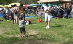 Seth Pitzer playing catch with his nephew