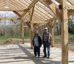 Eloise and Dave Milne stopped by to check out the progress of the Eloise Milne pavilion.  