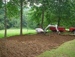 Jake Pitzer preparing ground for Pavilion