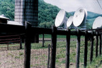 Old and new! Etam earth station on Rt. 72 south of Rowlesburg on the great Cheat River Byway.