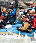 Cheat River Outfitters rafting in the Narrows near Rowlesburg.