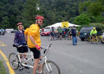 Bicyclists from Pittsburgh, Winchester, Morgantown and Clarksburg about to start on the road tour on Sunday, Labor Day Weekend, the GREAT CHEAT VALLEY PEDAL AND PADDLE DAY!