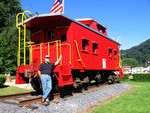 Vintage B&O caboose added to the Rowlesburg Railroad Museum Summer, 2005